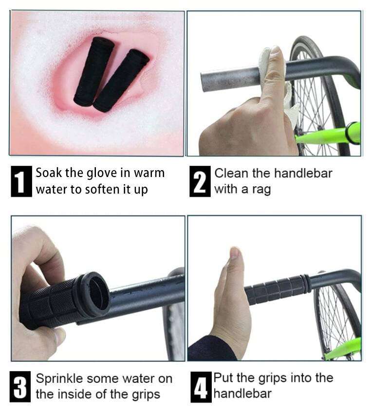 Poignées De Guidon En Silicone Antidérapant - Lot De 2 - Universel Pour Vélo, VTT, BMX, Scooter Et Plus