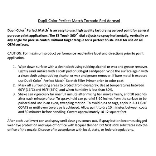Image of Dupli-Color EBVW20377 Perfect Match Automotive Spray Paint - Volkswagen Tornado Red, LY3D - 8 oz. Aerosol Can