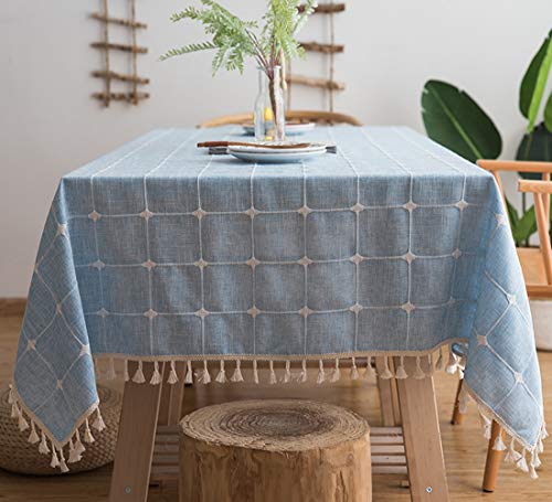Nappe lin coton de table rectangulaire et carrée pour décorer le salon - 6