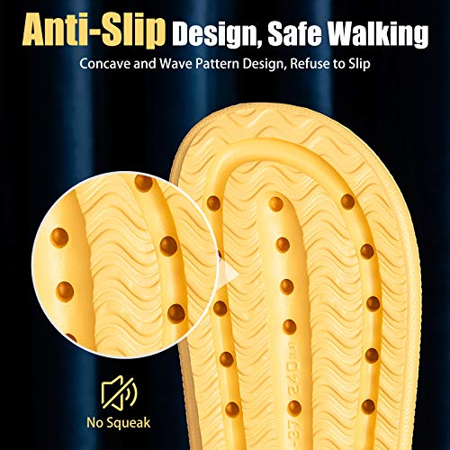Image of rosyclo Cloud Slippers for Women and Men, Pillow House Slippers Shower Shoes Indoor Slides Bathroom Sandals, Ultimate Comfort, Lightweight, Thick Sole, Non-Slip, Easy to Clean