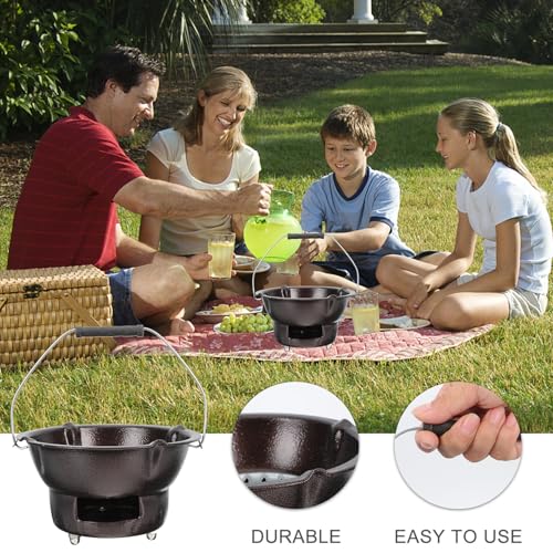 Réchaud de barbecue portable en fonte multifonction et fourneau outdoor - 7