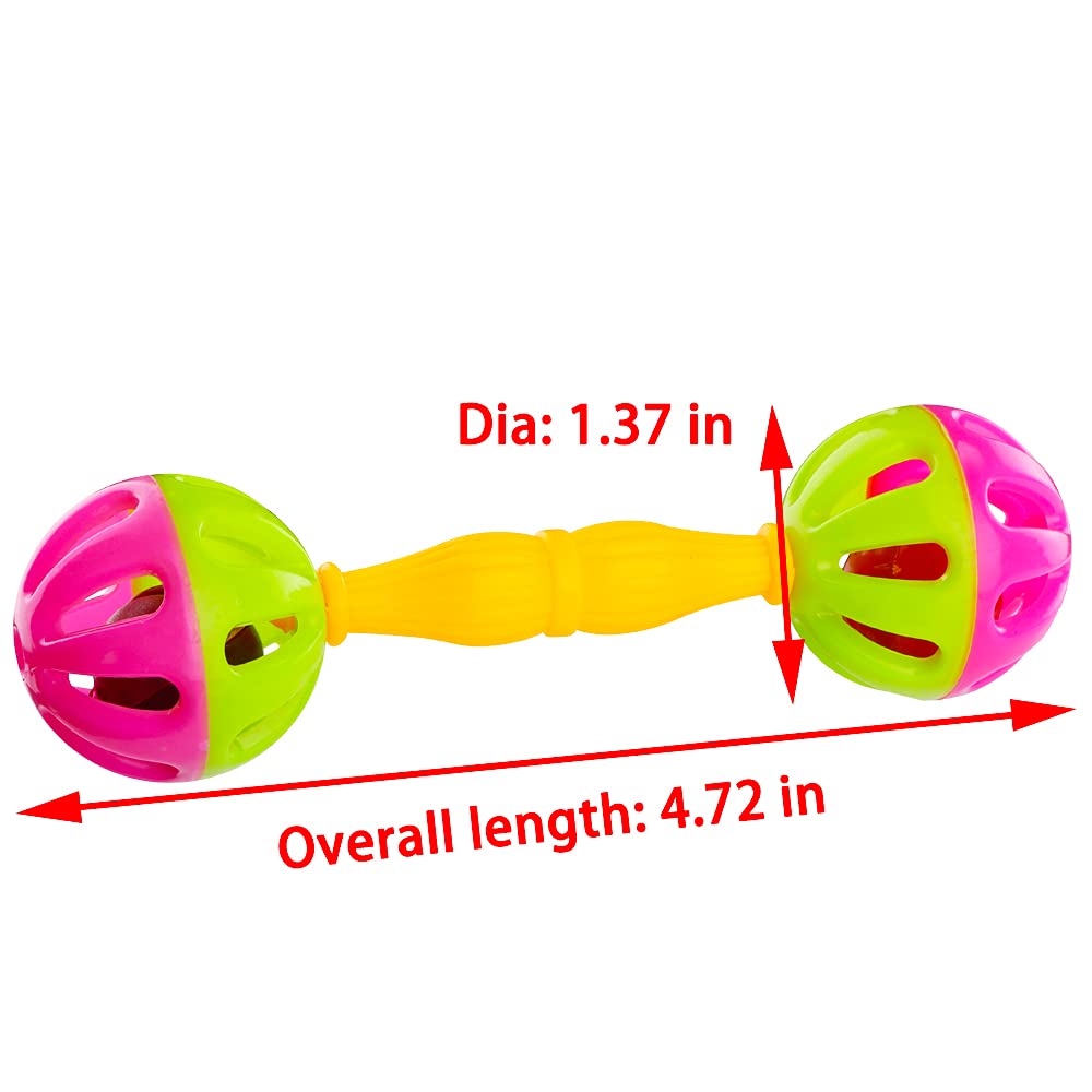 DQITJ 2er Set Vogel-Fußspielzeug – Hantel Mit Glöckchen Für Papageien, Sittiche & Kleine Vögel