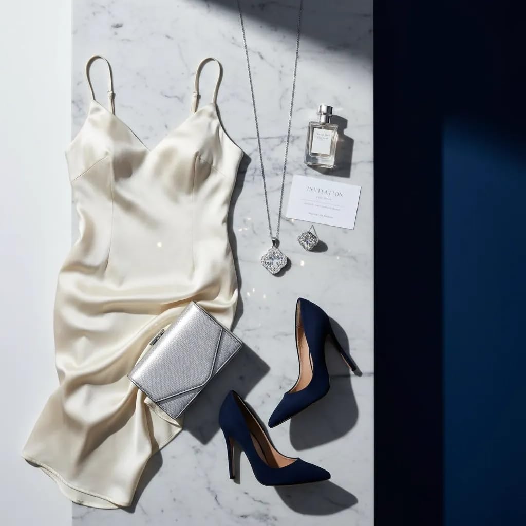 Four Leaf Clover Necklace and Earrings Set for Women, Clover Jewelry Set with Pendant Necklace and Stud Earrings, Brilliant Cubic Zirconia, Polished Metal Setting, Hypoallergenic, & Lightweight - Image 4