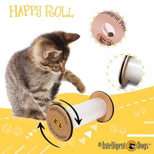 My Intelligent Dogs Interaktives Hundespielzeug Intelligenz, Hundepuzzle - Intelligenzspielzeug für Hunde Mentalen Auslastung - Interaktives Spielzeug Hund, Denkspiele für Hunde Happy Roll
