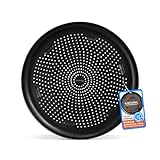Emporio Kitchen Pizza Baking Pan - 15.75-Inch Round Perforated Carbon Steel Tray with Non-Stick Coating, Dishwasher Safe, Oven Safe (Up To 450° F), Airflow Design, PFOA, PFOS, PTFE Free, Gray