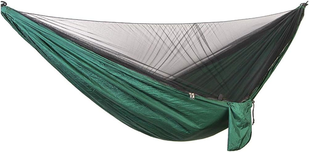 EVGATSAUTO Network Hammock, Ultra Light Camping Hammock with High Load Capacity and Automatic Net, 2 Person Hammock (Dark Green)