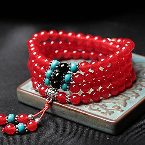 Bracelet en jade contre le stress : 108 perles naturelles d'harmonie