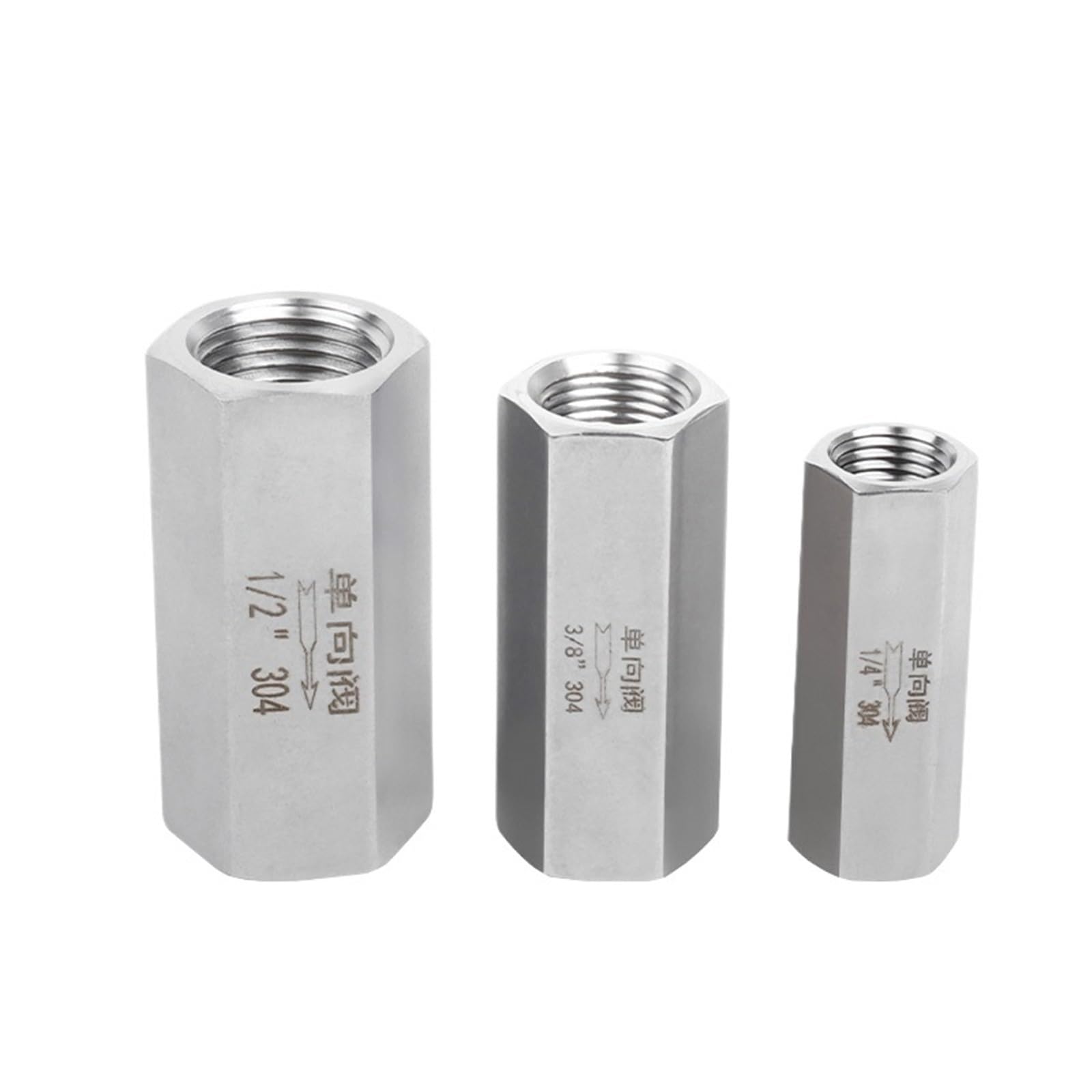 BSPT żeński zawór zwrotny ze stali nierdzewnej 1/8'', 1/4 '', 1/2'' 3/4 '', 24 bar, do pary, wysokiej temperatury, jednokierunkowy, bez powrotu (1/8")