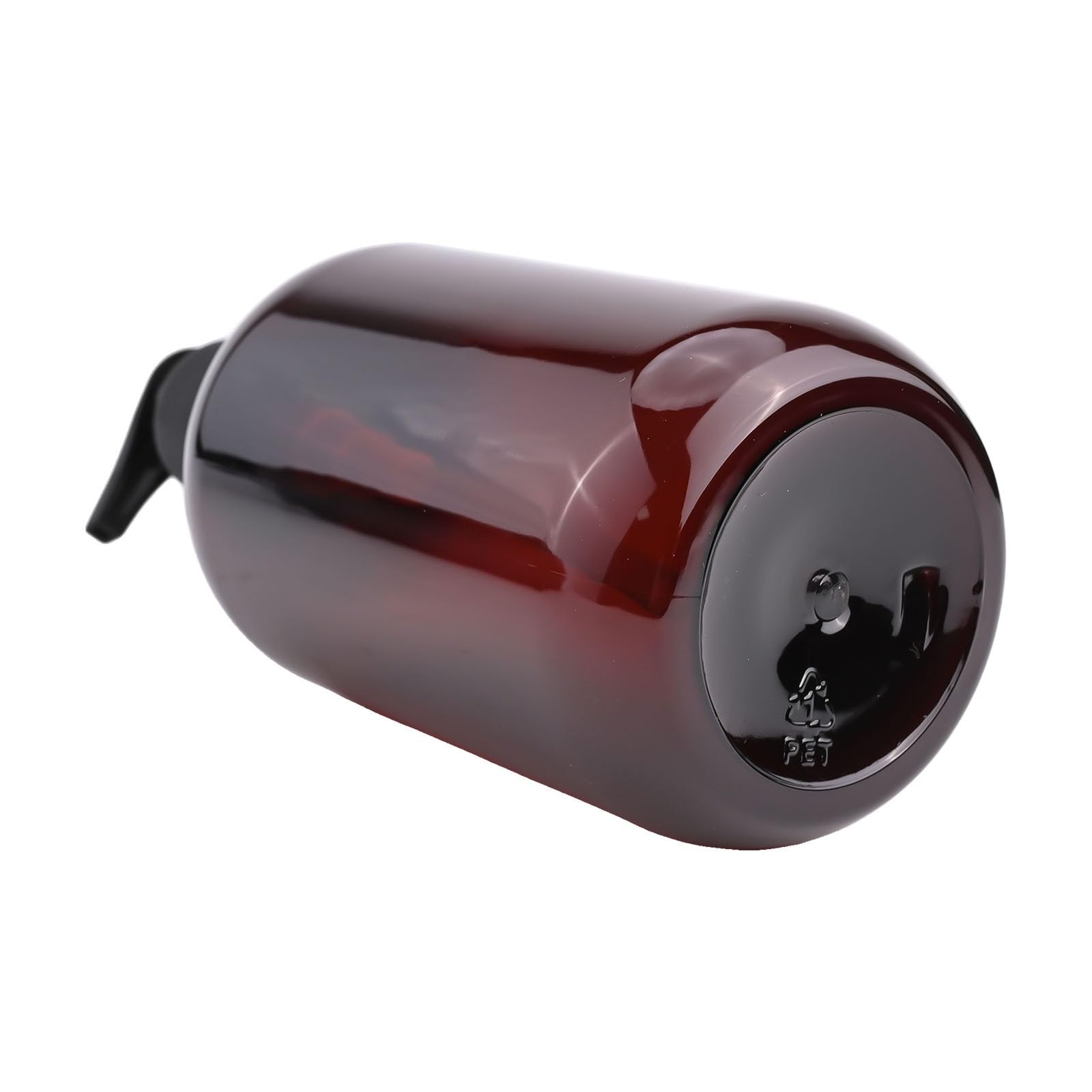 Paquete de 8 botellas vacías de PET marrón de 500 ml con bombas de loción negra, dispensadores recargables para champú, acondicionador, gel de baño, salón y uso doméstico