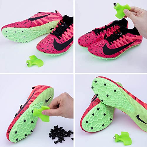 Lejof 1/4 Inch Track Spikes, 120 Pieces Steel Spikes For Track Shoe Spikes Replacements And Spike Wrench For Sports Running Track Shoes #TOP3