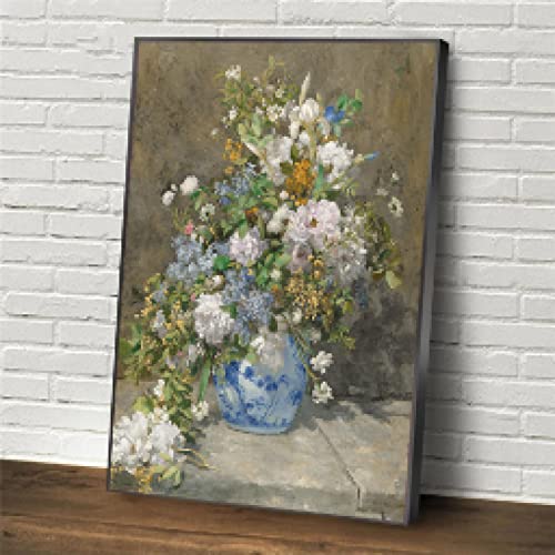 Affiche de peinture vase graffiti art impressionniste impression sur toile déco salon 60x80cm