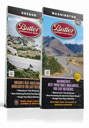 Best Paved Roads in Washington and Oregon Map Bundle