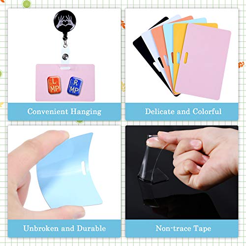 6 Pieces X-Ray Marker Holders Assorted Colors Pvc Xray Marker Holder With Nano Adhesive Tape, Id Card Name Tag Badge Holder For Doctors Workers Students #TOP2