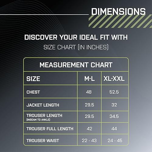 Image of Robustt Oxford Rain Suit for Men and Women | Size-XL to XXL | Black | Rain Coat and Pants Set | Reflective Strips for Night Safety | Adjustable Hood, Waterproof Bike Rain Jacket for Men