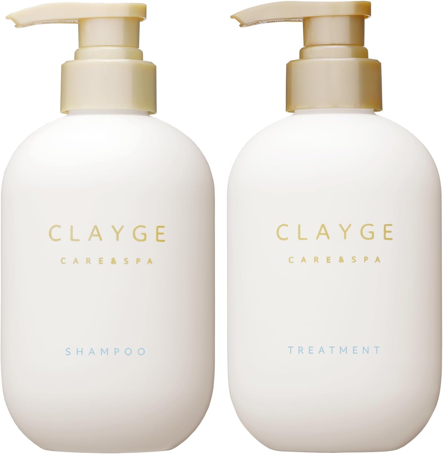 Clayge Smoothing Shampoo & Conditioner Set, Clay-Based Moisturizing Hair Care for Dry & Frizzy Hair, 17 fl oz / 500ml Each, 2-Pack, Made in Japan