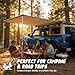 CROSSHIP Vehicle Awning 8.2'x10' - Car Awning Roof Rack Pullout Sun Shade, Upgraded Twist-Lock Aluminum Poles, Vehicle 4x4 Side Canopy for SUV Truck Van Overlanding Camping, UV50+ PU10000mm Waterproof