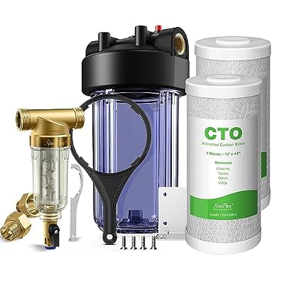 SimPure DC5S Sediment Filter and DB10C Housing with 10x4.5 CTO Carbon Filters