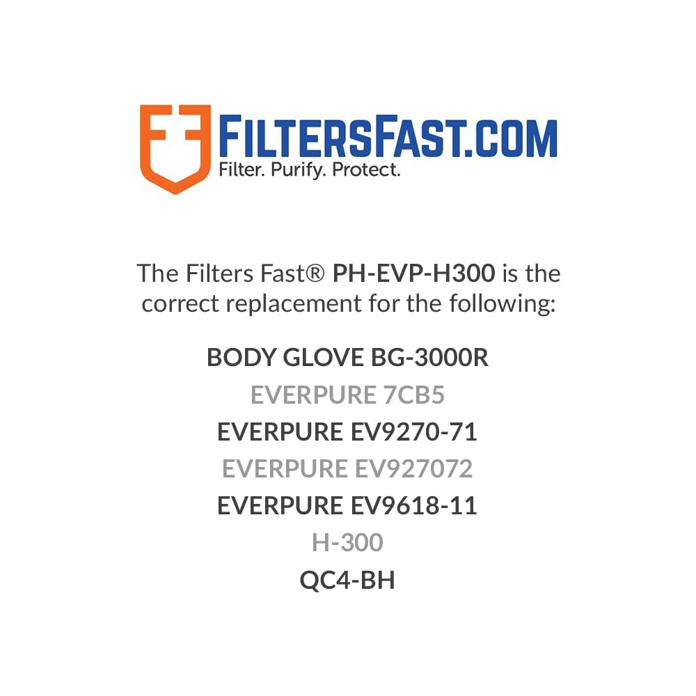 PureH2O H-300, EV927071, EV927072 PureH2O PH-EVP-H300 Replacement for Everpure H-300, EV927071, EV927072