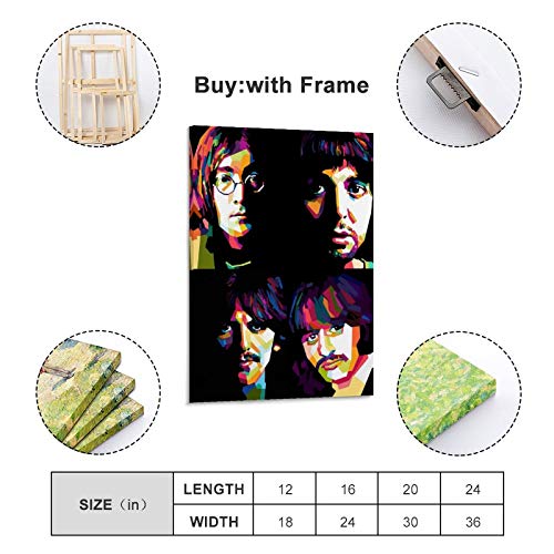 GUCII Poster décoratif The Beatles WPAP – 60 x 90 cm - Les Beatles, Paul McCartney, John Lennon, RIngo Starr, George Harrison GUCII Poster décoratif The Beatles WPAP - 60 x 90 cm – Image 3