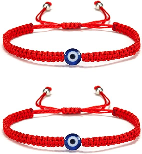 MANMORA Blue Evil Eye Thread Bracelet Pack Of 2 for Girls | Boys | Men | Women (RED BR PACK 2) (B0BG29YQPX) Amazon Price History, Amazon Price Tracker