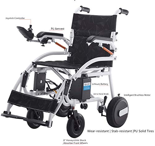Thrive Mobility Fold and Travel Electric Wheelchairs for Adults Elderly Lightweight Power Wheel Chair Motorized (White Ultra Light, 17 Inches Seat Width) 6 Thrive Mobility Fold and Travel Electric Wheelchairs for Adults Elderly Lightweight Power Wheel Chair Motorized (White Ultra Light, 17 Inches Seat Width) - Image 7