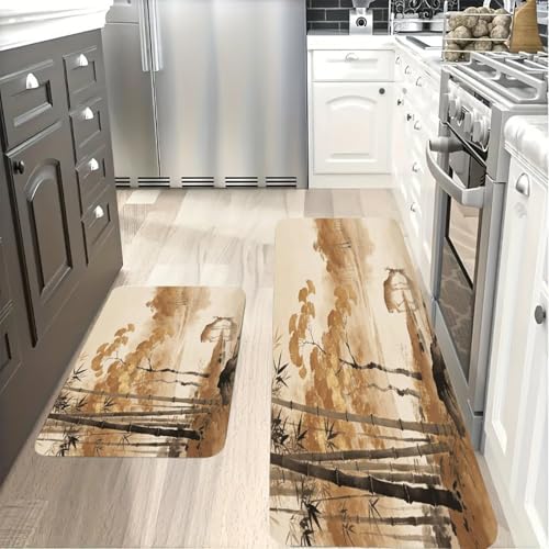 Tapetes de cocina antifatiga cómodos e impermeables para el hogar 5