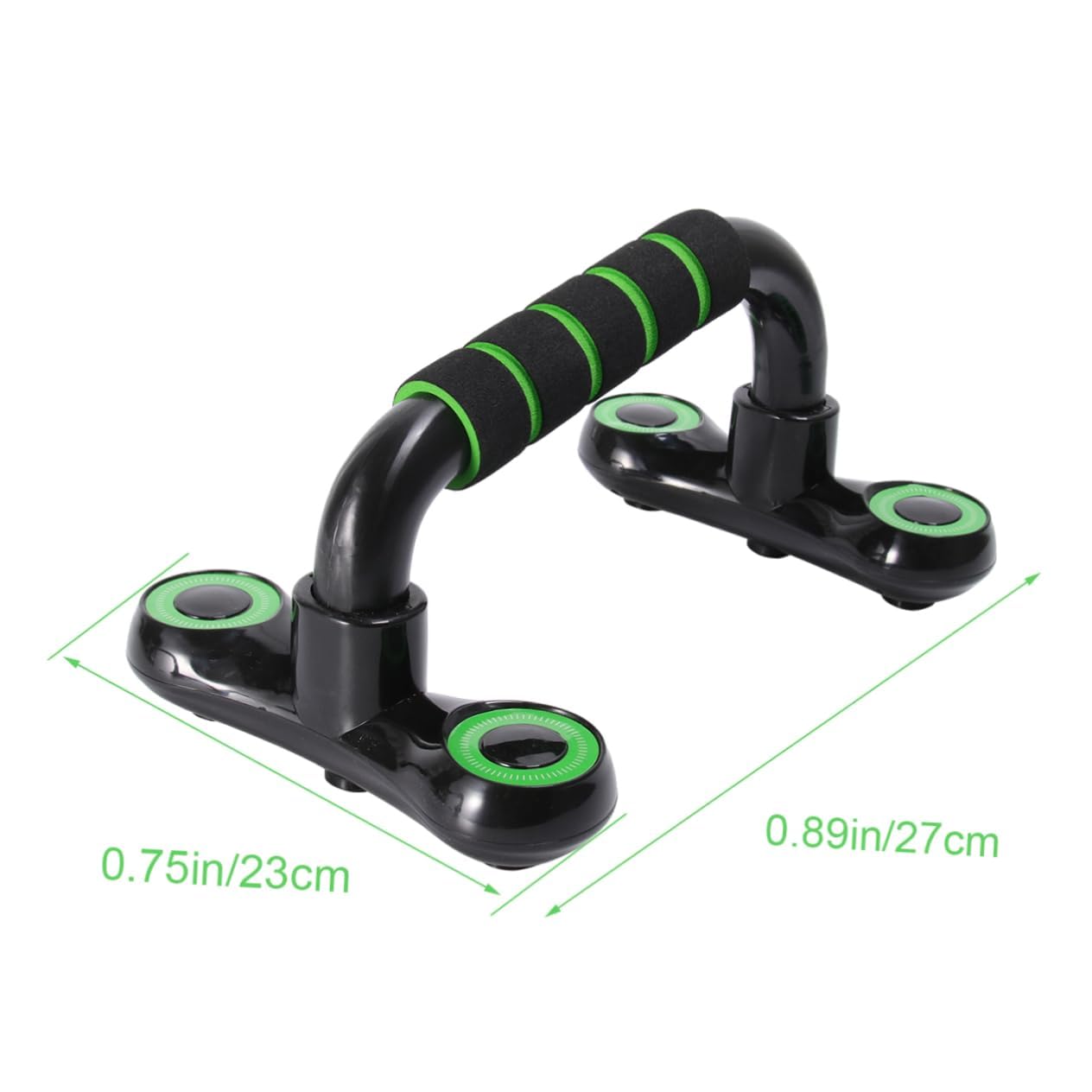 EXAOMBLE 1pair Pushup Bars for Home Gyms Portable - Pushup Frame for Muscle Training Lightweight Stands for Men Chest Shoulders Triceps Back Workouts Green Black