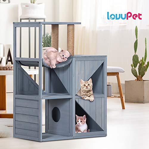 Katzenhaus Outdoor Lovupet Katzenmöbel und Kratzmöbel für den Garten