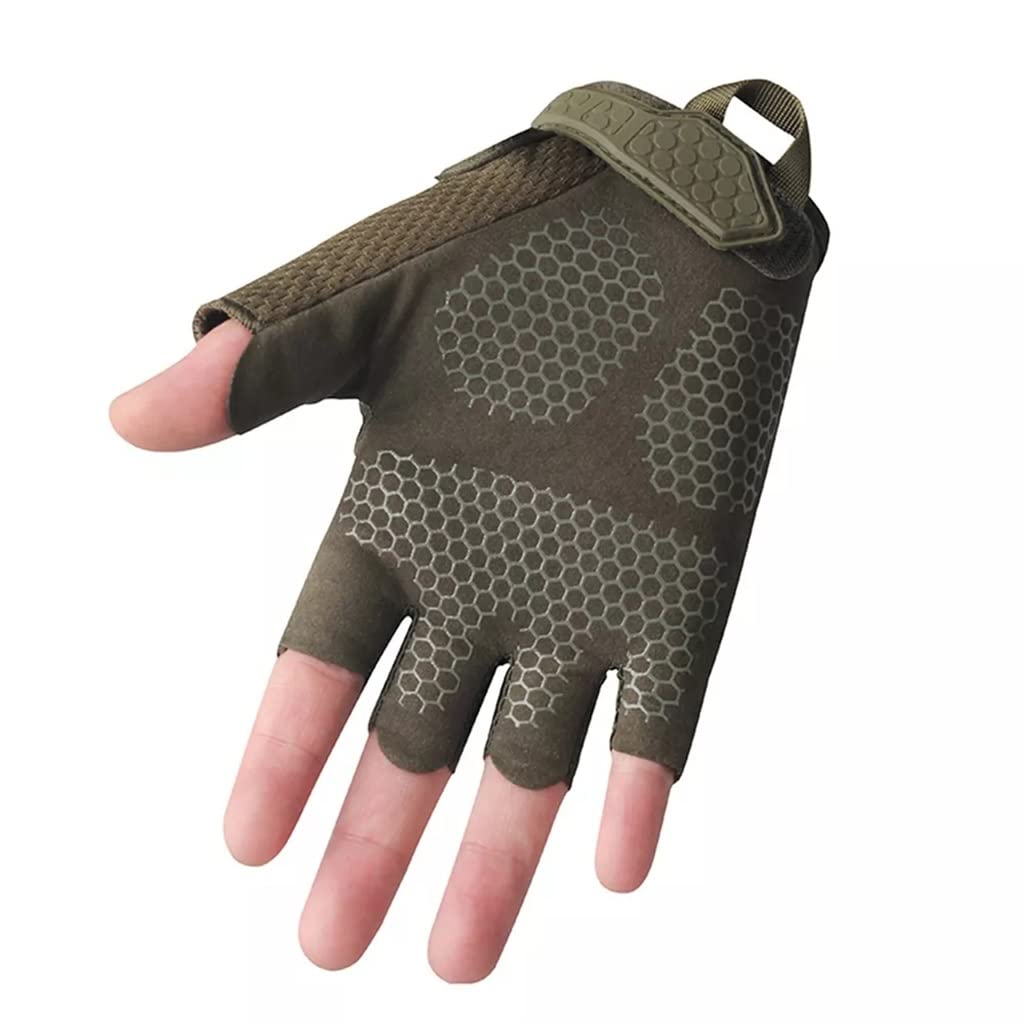 Guanti da Caccia con Mezze Dita rigide da Uomo (Color : C, Size : L Code) (al Code)