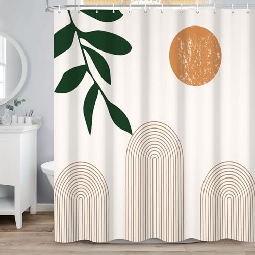 Rideau de douche géométrique Renaiss en textile haut de gamme - 3