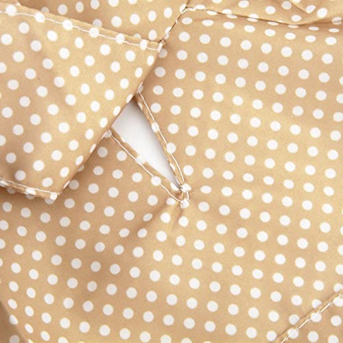 Paideful Small Dog Raincoat Polka Dot Four-Leg Rain Jacket Waterproof Puppy Clothes Lightweight Adjustable Drawstring Stylish Cats Costume, Beige, S #TOP7
