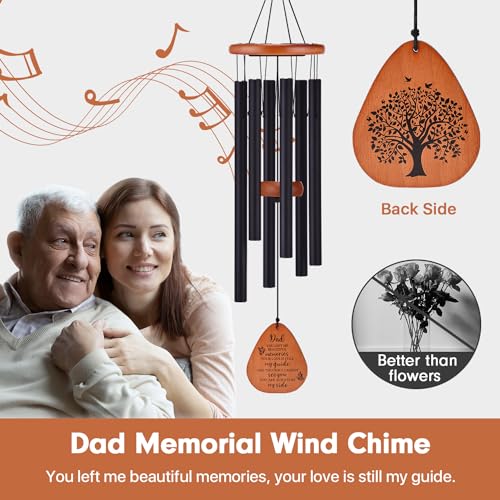 Image of AMBOBE Memorial Sympathy Gifts for Loss of Dad, 32 inch Memorial Wind Chimes for Loss of Father Sympathy Gift, Bereavement Gifts for Loss of Father, Windchimes in Memory of Dad