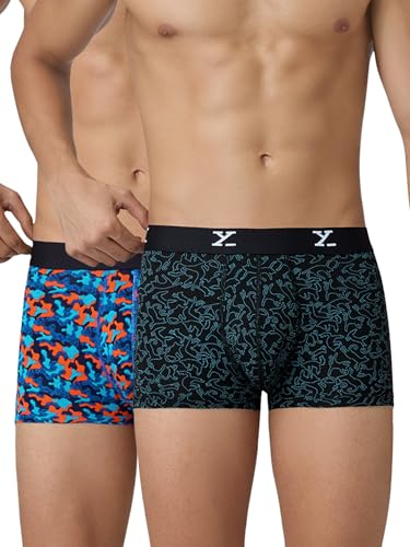 Image of XYXX Cloudsoft Micromodal Shuffle Trunks for Men, Pack of 2