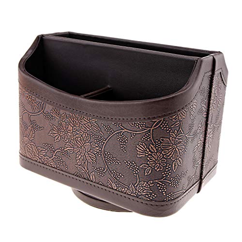 Create Idea - Organizador de Escritorio Giratorio de 360 Grados, Soporte para Mando a Distancia Abierto, 18 x 13,5 x 13,5 cm, Color marrón