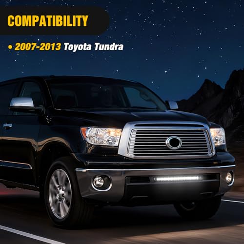 Image of Nilight Front Lower Hidden Bumper Mounting Brackets for 25inch Single Row Straight LED Light Bar Compatible with 2007-2013 Toyota Tundra