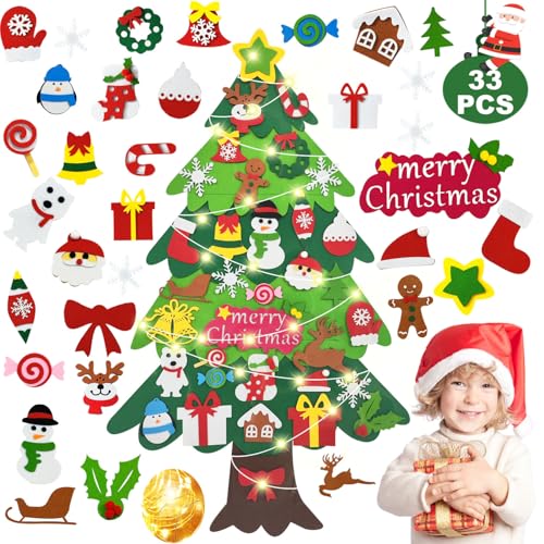Filz Weihnachtsbaum, 3,28ft DIY Filz Weihnachtsbaum Set für Kinder,...