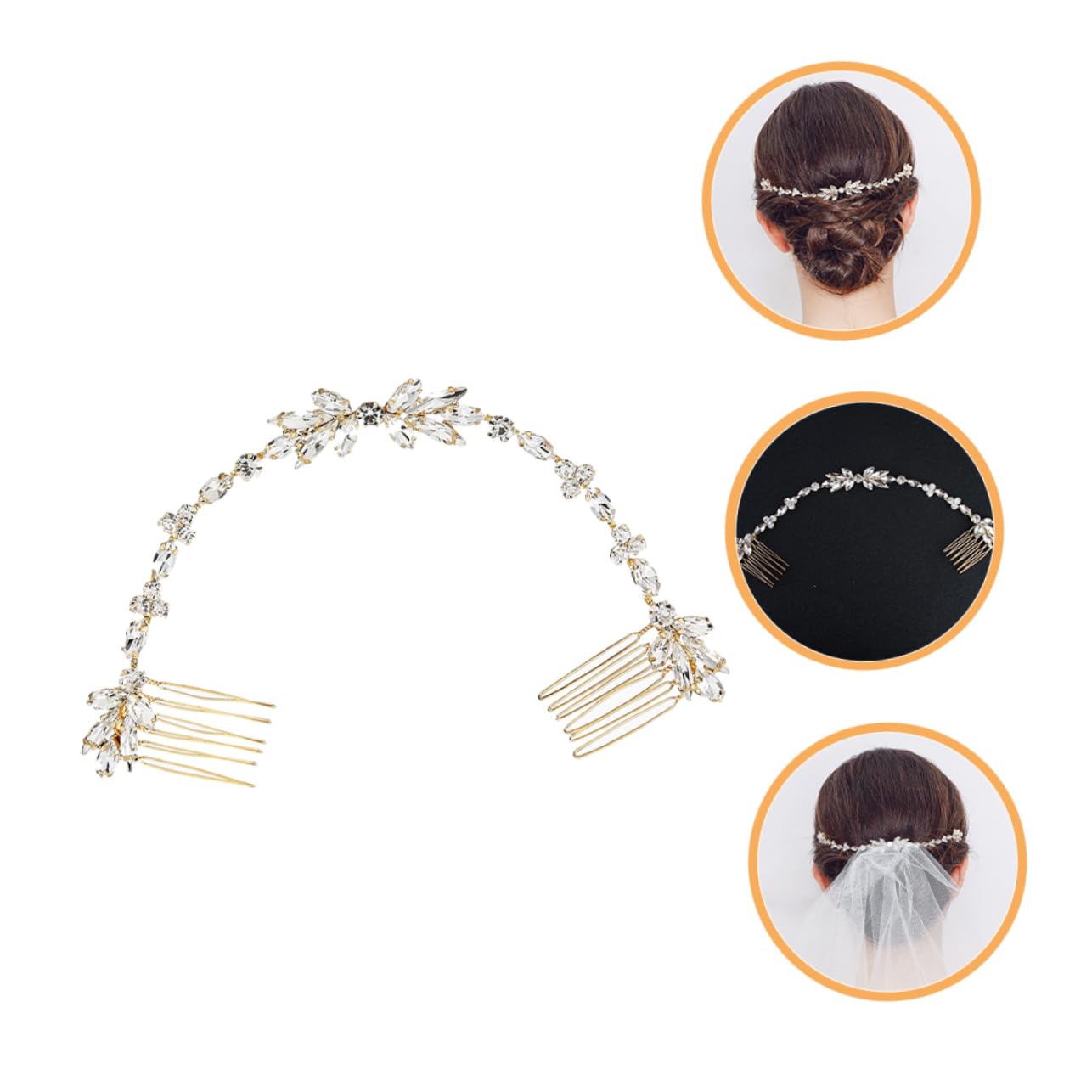 MAGICLULU 5st Braut Hochzeit Kamm Braut Kopfschmuck Haarkämme Für Die Hochzeit Haarspangen Für Damen Accessoires Für Haare Brauthaarteil Tiara Modellieren Brautjungfer Zinklegierung Zubehör
