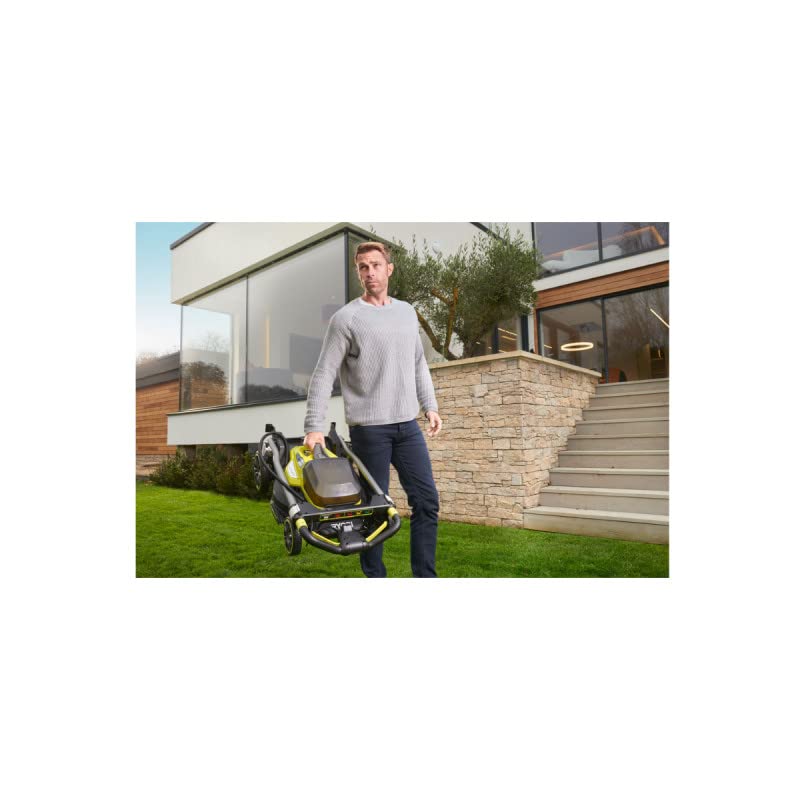 RYOBI 18 V ONE+ borstelloze accu-grasmaaier RY18LMX40A-240 (maaibreedte 40 cm, 6-voudige hoogteverstelling 20-70 mm, vlakken tot 700 m², variabele greepstangen incl. mulchwig, 2x4,0Ah accu & oplader) - Afbeelding 5