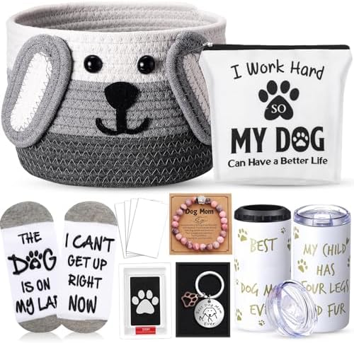 Zopeal 7 Pcs Dog Mom Dog Lover Gifts for Women Puppy Gift Basket ...