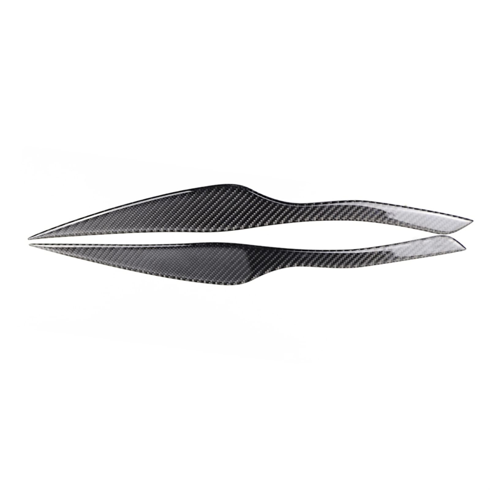 Carbon Fiber Headlights Eyebrows Eyelids fit for E90 320i 325i 330i 3 Series 2005-2012 Headlamp Eyebrow Eyelid Cover Trim(Black)