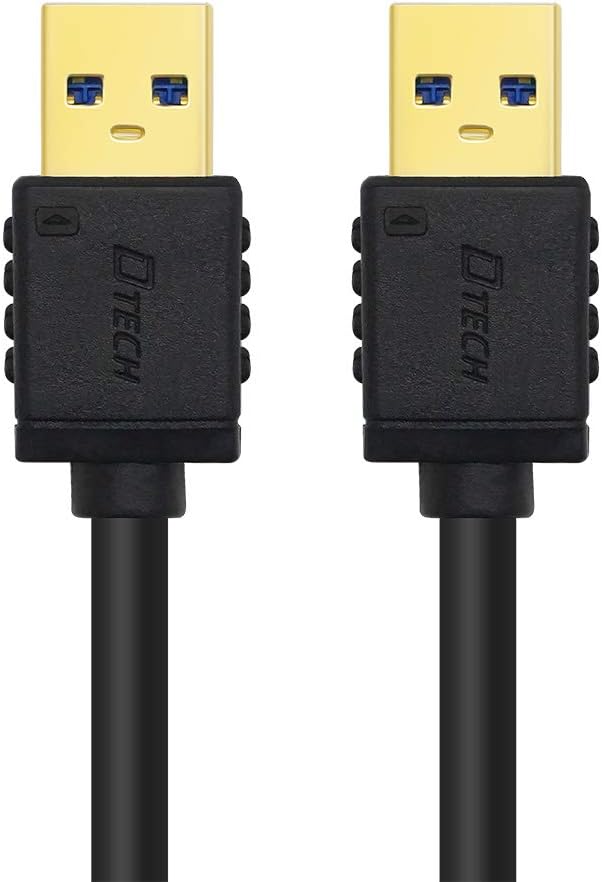 DTECH Short USB 3.0 Type A to A Cable Male to Male High Speed Data Cord 9.8-Inch Black Compatible with Printer Scanner Computer Speaker Laptop Fan Cooling Pad USB Hub External Hard Drive image 5