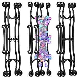 Vicenpal Christmas Lights Storage Holder, Holiday All-purpose Light Cord Wind up Organizer for String Lights, Extension Cords, Magnet Fishing Rope (Black, Set of 6)