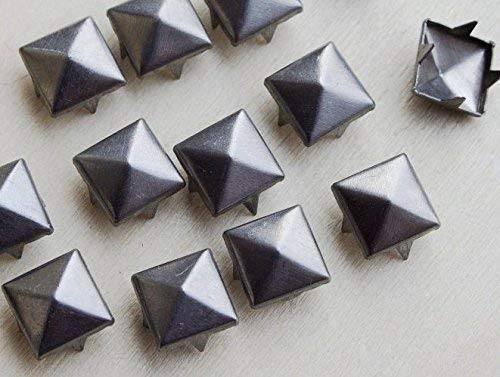 YEHAM®500PCS Pyramid Shaped Punk Rivet Stud Nailhead for Leathercraft & Belts(Gray,8MM)