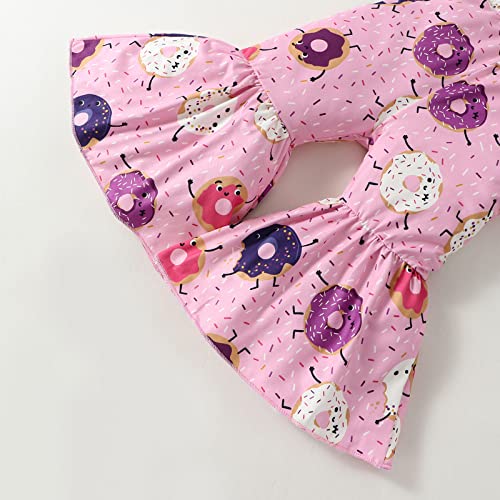 Camiseta de manga curta para meninas, manga curta, pulôver, calças de sino, calças infantis, xadrez