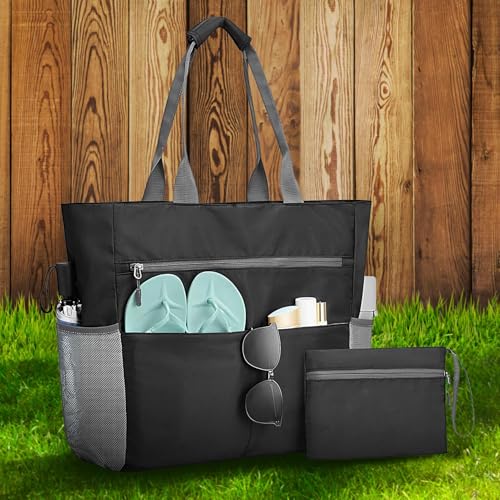 Bolsa de playa plegable e impermeable con cremallera práctica para viajes 3