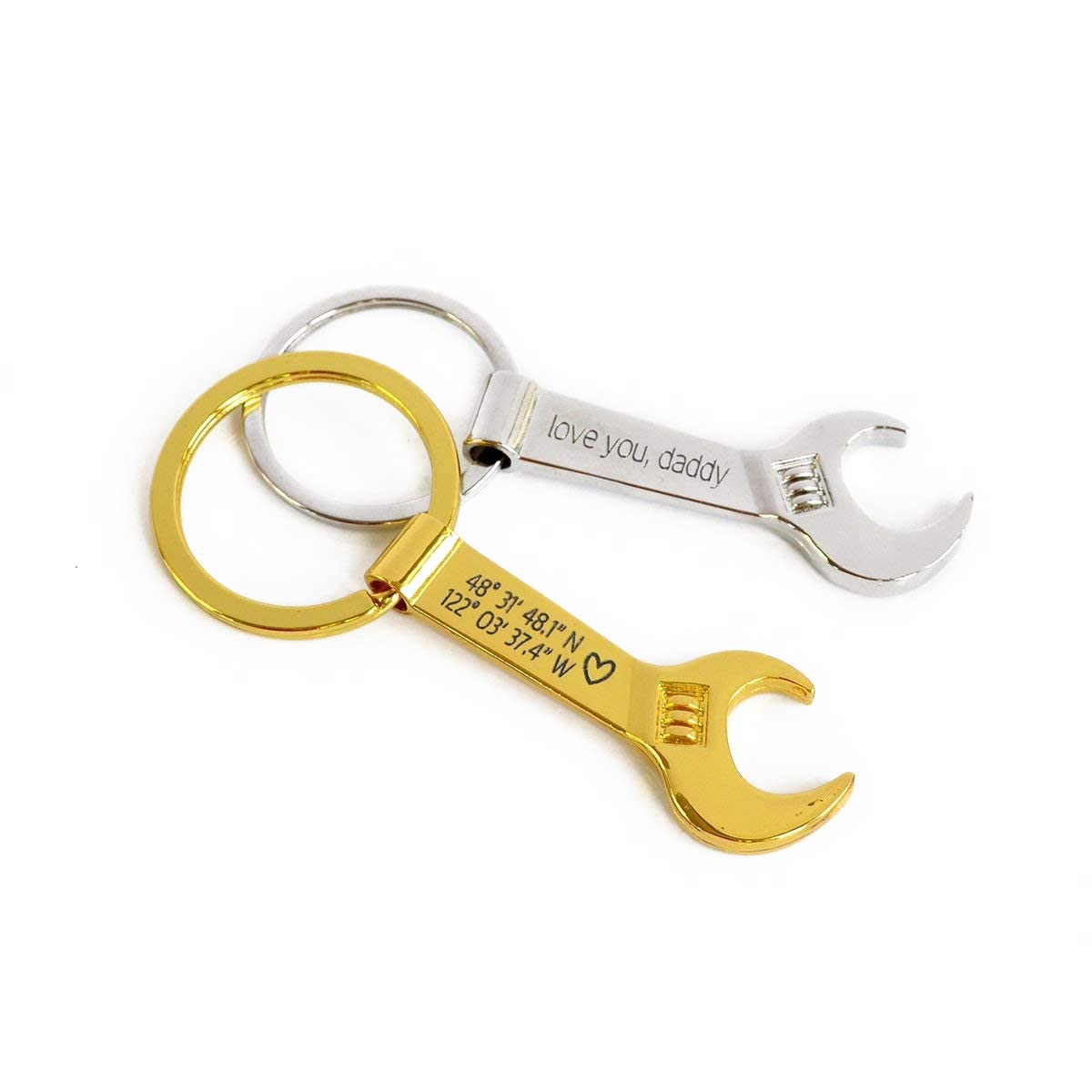 Personalized Wrench Bottle Opener Keychain, Personalized Bottle Opener, Gift for Mechanic : Handmade Products