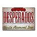 Lorenzo Desperados Plaque décorative Vintage en métal pour Salon, café, Bar, bière, Club, fête, Noël, Mariage