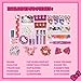 Hello Kitty Train Case Cosmetic Makeup Set Includes Lip Gloss, Eye Shimmer, Nail Polish, Hair Accessories & More! For Girls, Ages 6+ Perfect for Parties & Makeovers by Townley Girl