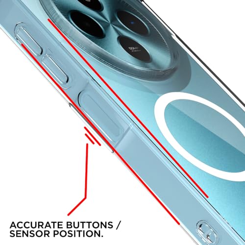 Image of Amazon Basics Back Cover for Poco M7 5G Mag-Safe Shockproof PC + TPU Protective Case Magnetic Support Bumper Case (Transparent Mag-Safe)