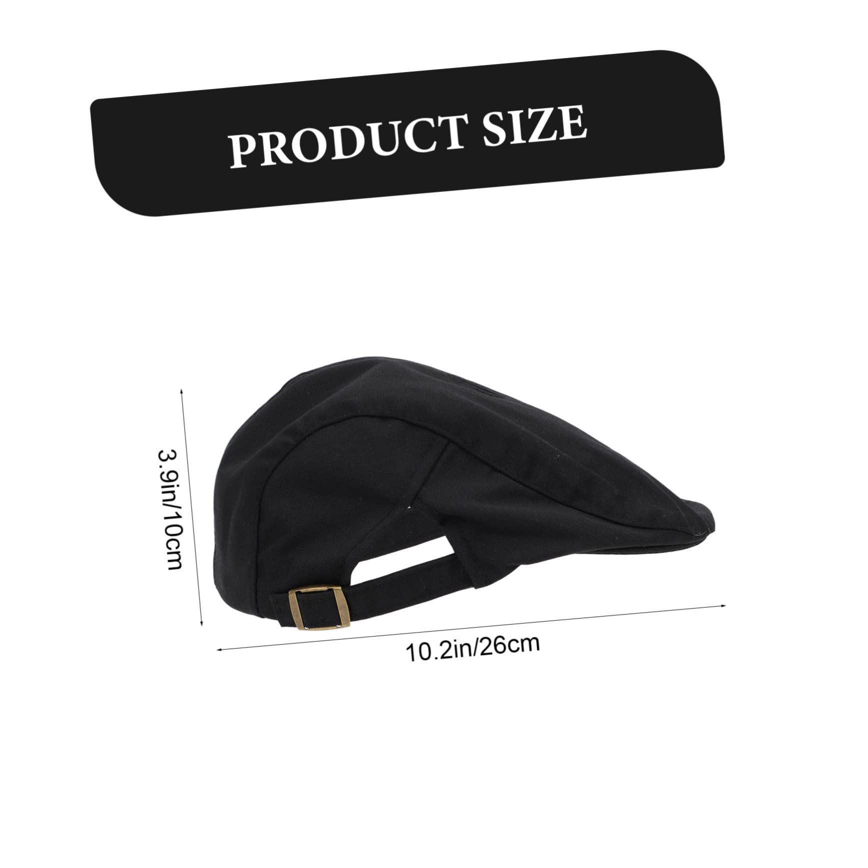 FRCOLOR Chef Beret Hat for Men Women Durable Canvas Cooks Hat for Waiters Chefs Comfortable Fashionable Culinary Headwear for Restaurants Catering Schools Black